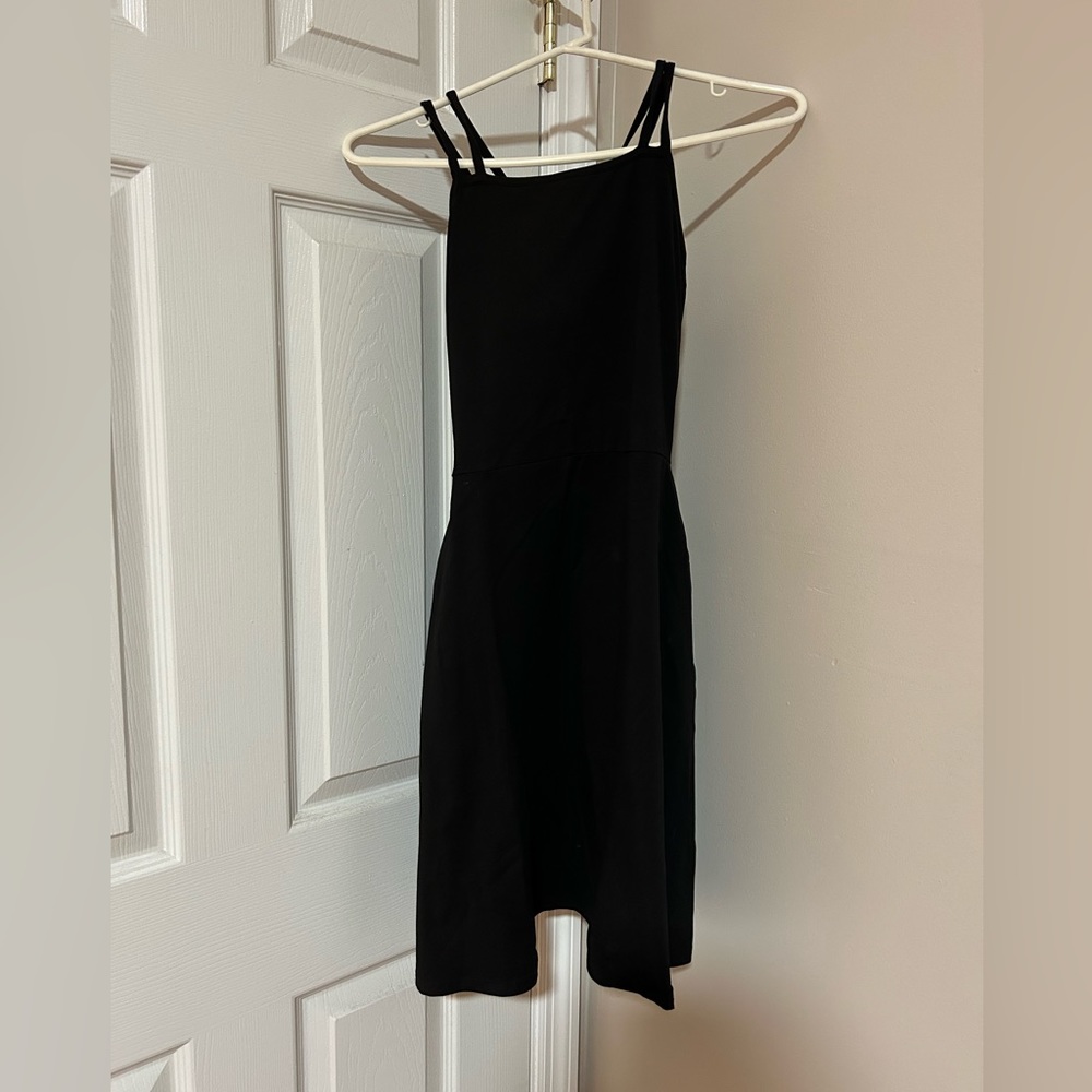 PACT strappy fit and flare dress